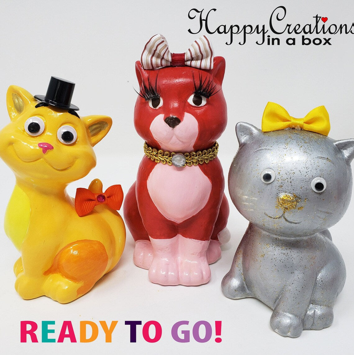 πΎπ¨ Paint Your Own Three Cutie Cats Ceramic Kit β Purr-fect Fun for All Ages! π¨πΎ