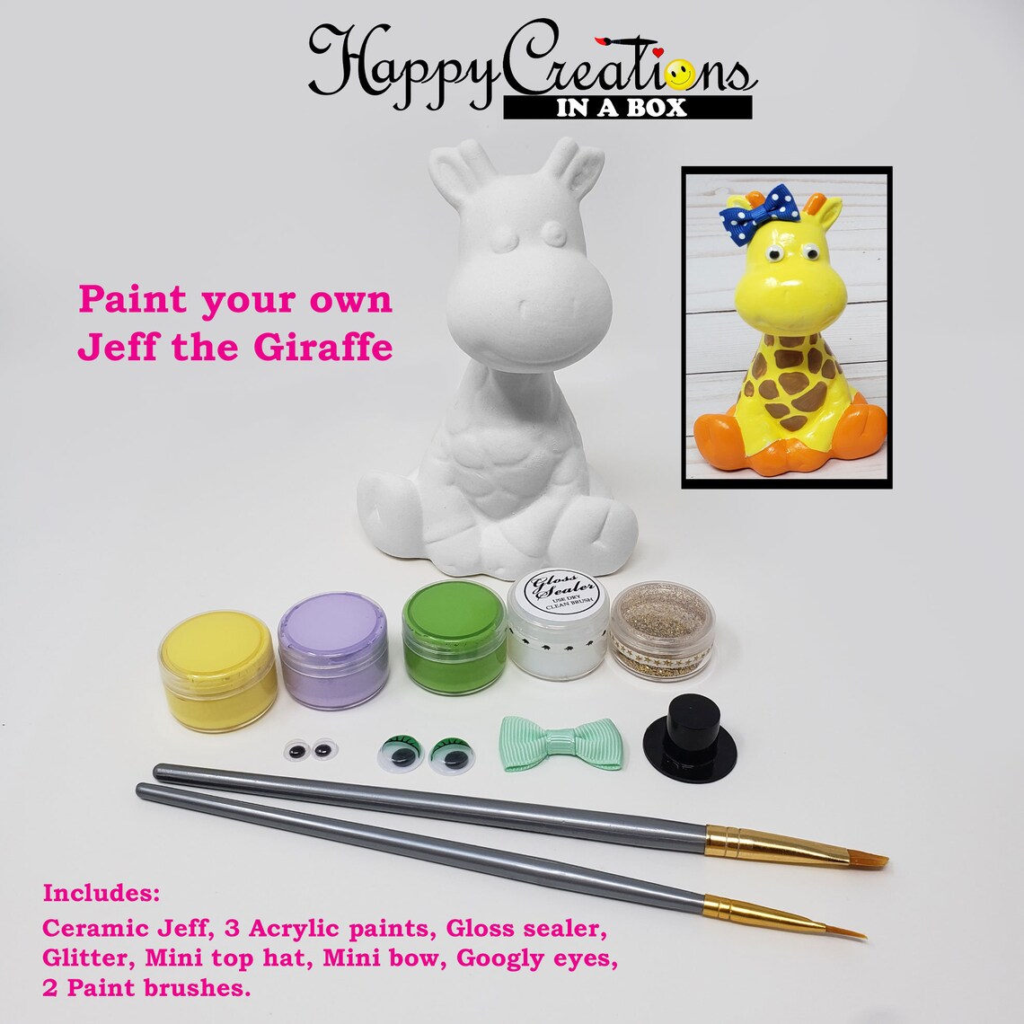 π¦π¨ Paint Your Own Jeff the Giraffe Kit π¨π¦