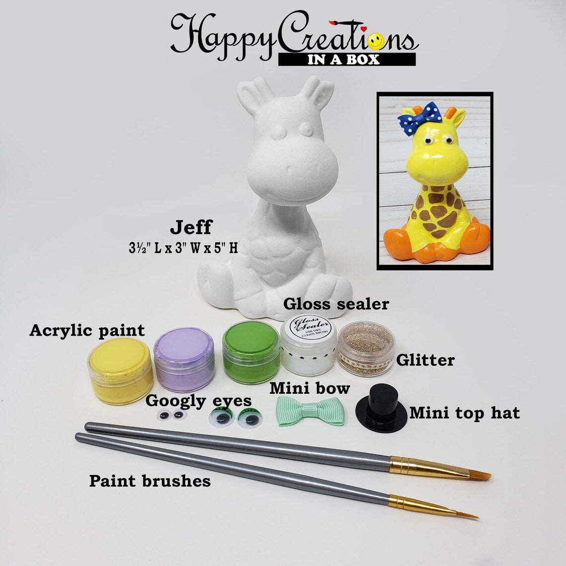 π¦π¨ Paint Your Own Jeff the Giraffe Kit π¨π¦