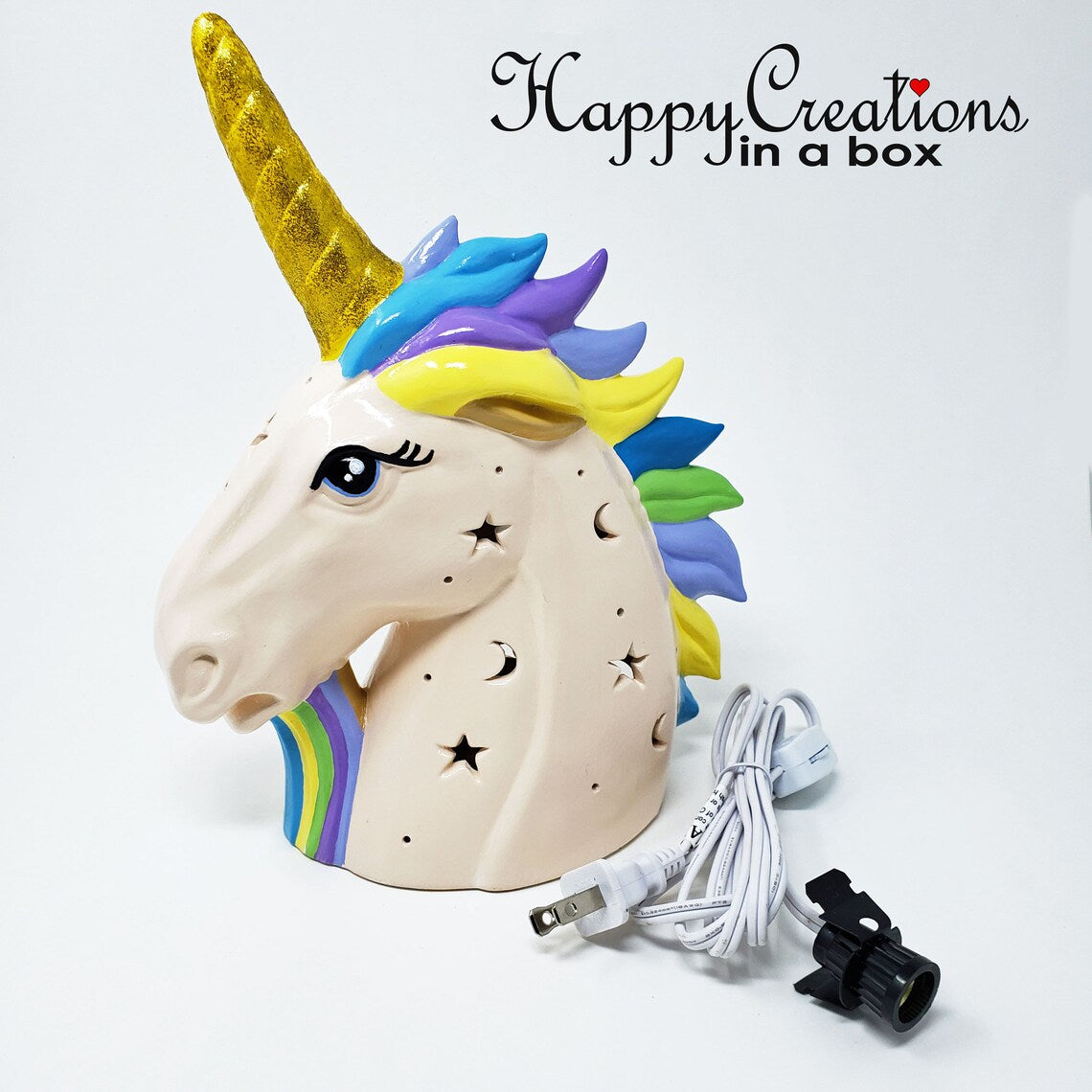 🦄✨ Paint Your Own Unicorn Lamp Kit 🎨🛋️