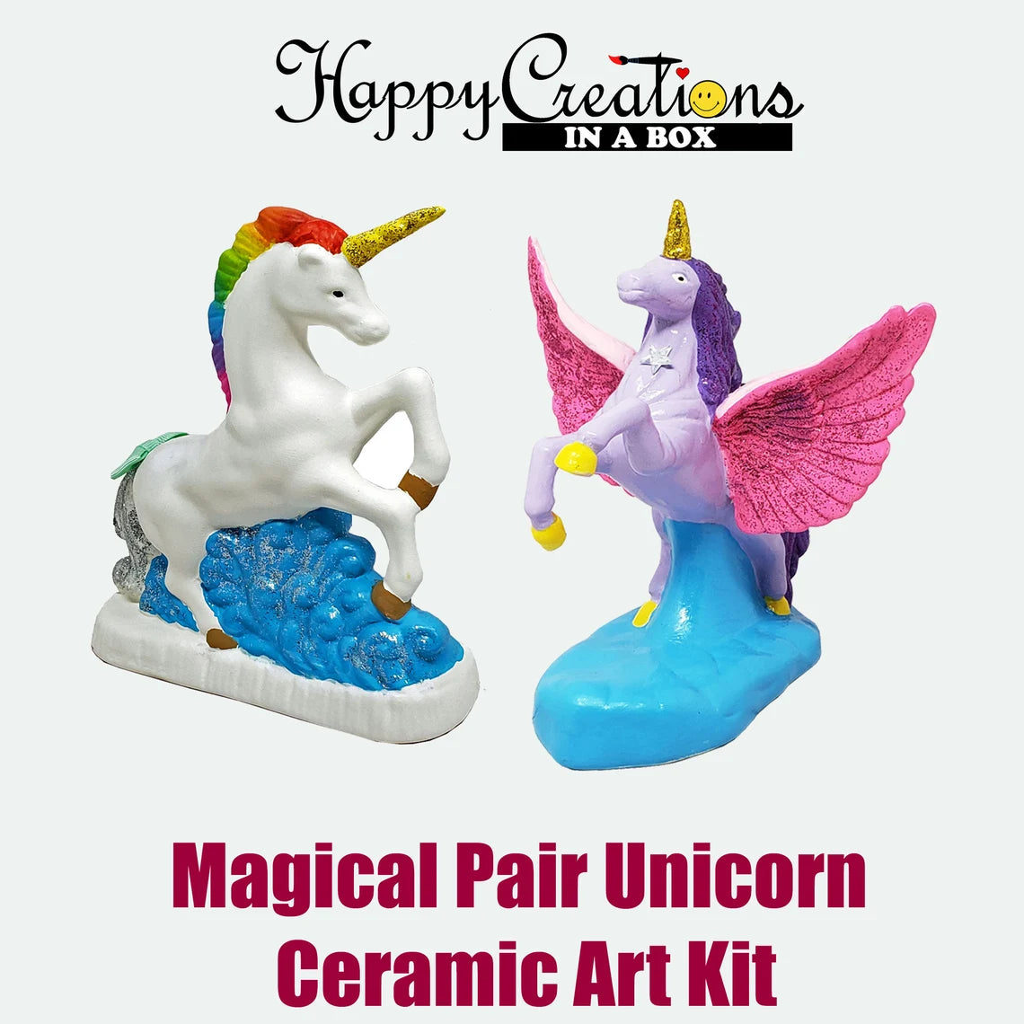π¦β¨ Magical Pair Unicorn Ceramic Art Kit π¨πͺ½