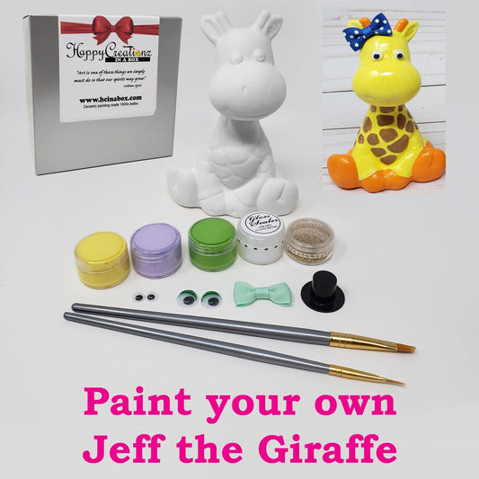 🦒🎨 Paint Your Own Jeff the Giraffe Kit 🎨🦒