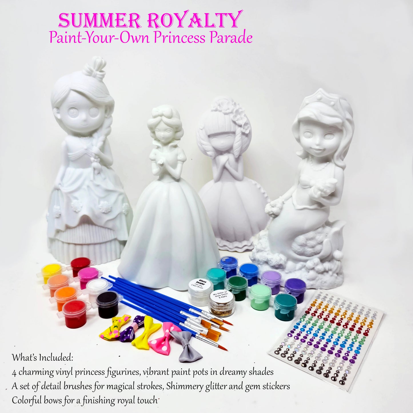 👑 Summer Royalty: Paint-Your-Own Princess Parade Kit 👑