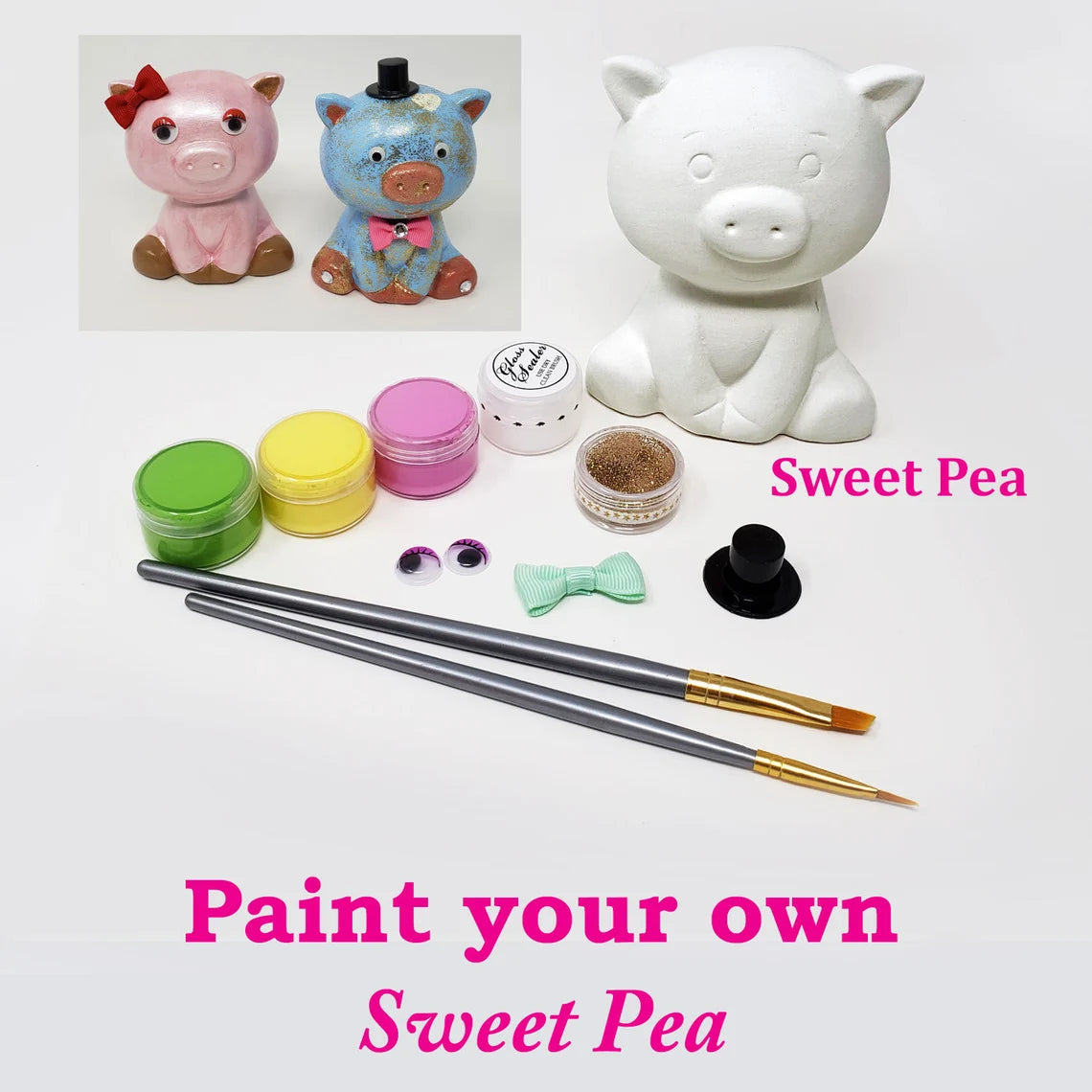 🐷🎨 Paint Your Own Sweet Pea Kit ✨🌸