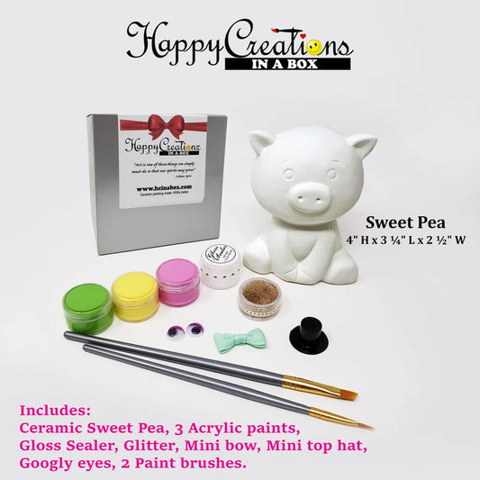 🐷🎨 Paint Your Own Sweet Pea Kit ✨🌸